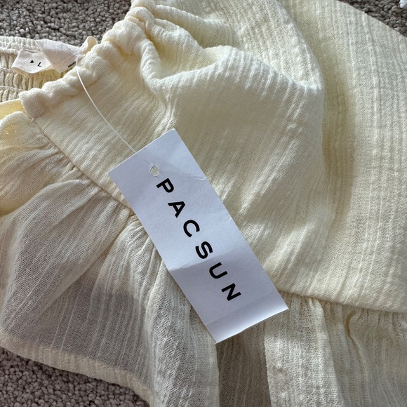 Yellow Pacsun Cross Halter Tie Top - Picture 3 of 3